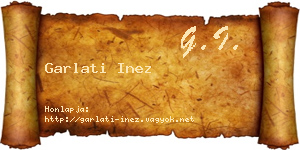 Garlati Inez névjegykártya
